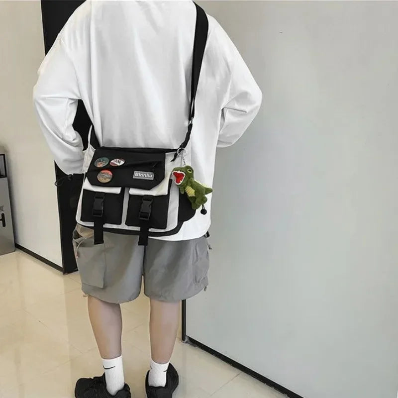 Harajuku Men Nylon Crossbody Bags