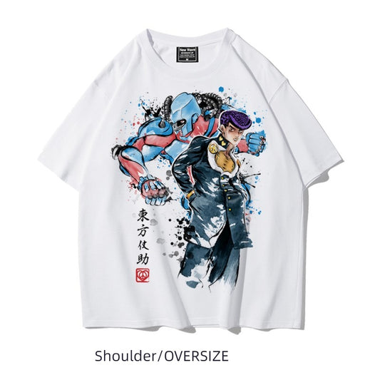 Oriental Battle Animation Half Sleeve Shirt