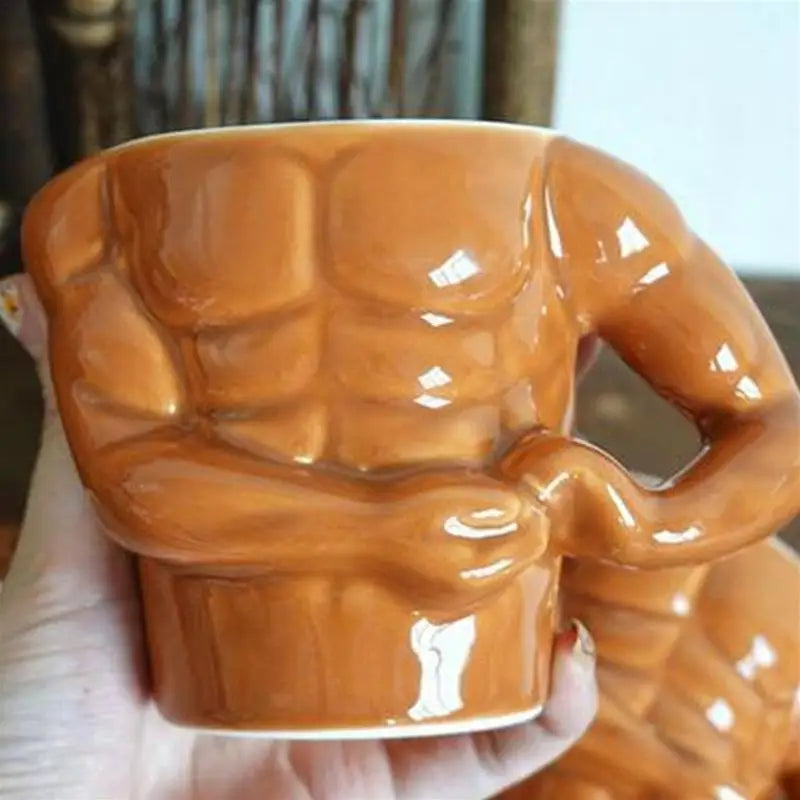 Creative Coffee Mug Macho Muscle Ceramic Milk Mugs Muscle Mug for Coffee Milk Tea Beverage Cute Gag Gifts for Adult Home