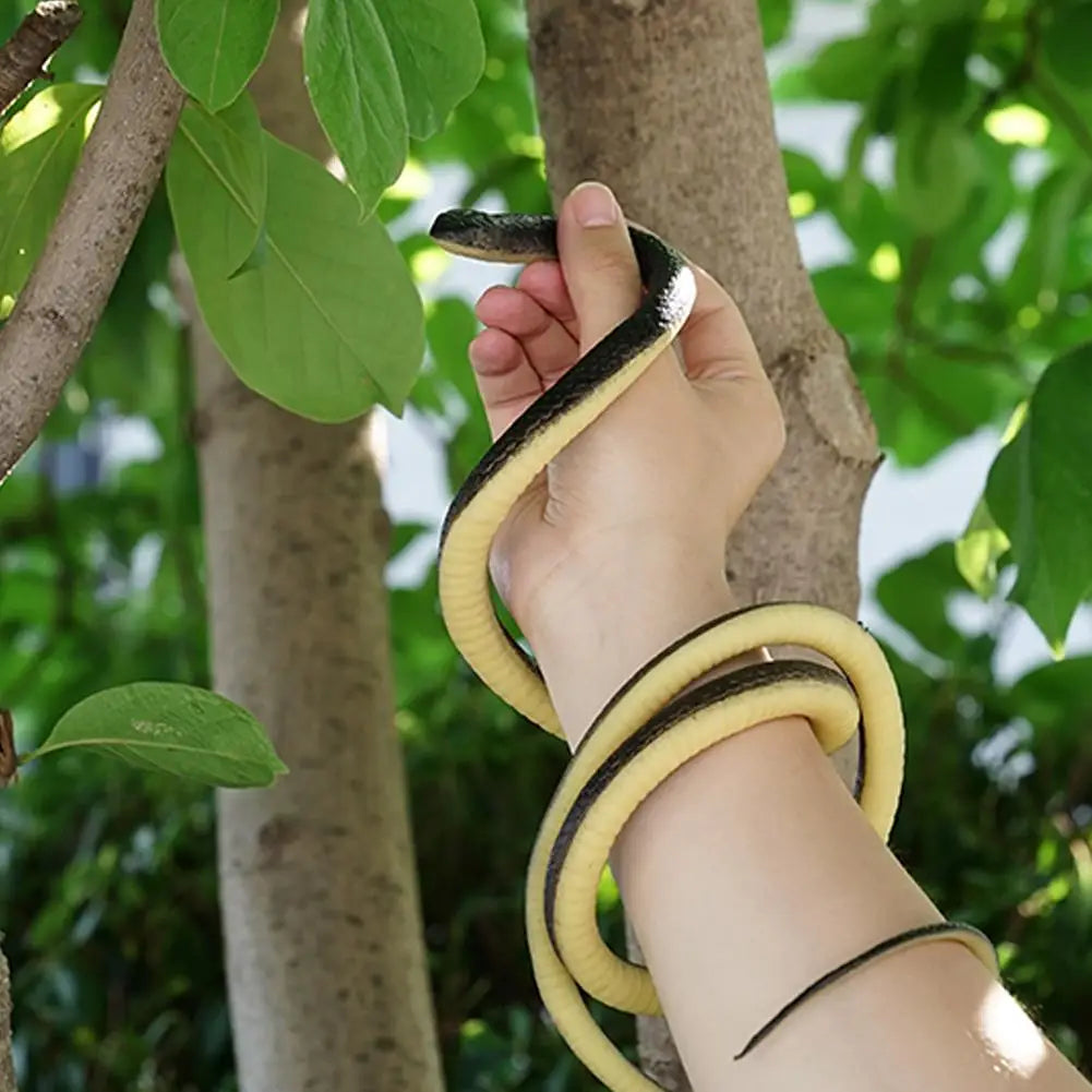 120cm Funny Fake Snake Realistic Rubber Snakes Lifelike Fake Snake Garden Prop Prank Festival Party Gag Kids Birthday Gifts