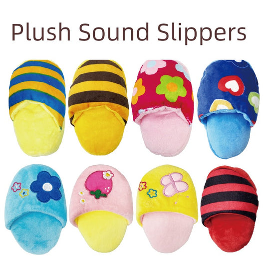 Stuffed Slippers Pet Chew Toy for Pet Teething