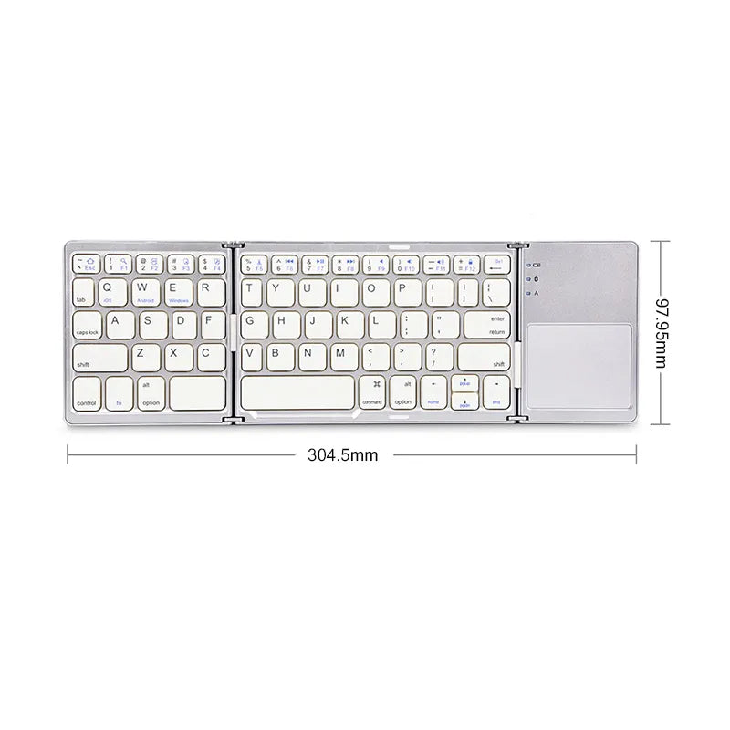 Wireless Folding Keyboard with Touchpad