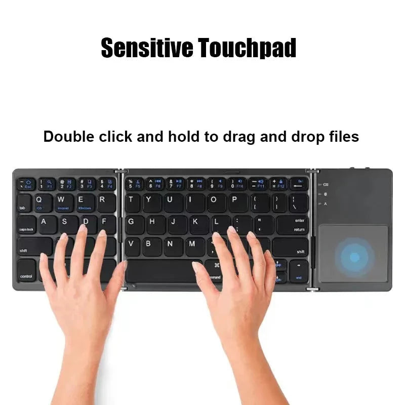 Wireless Folding Keyboard with Touchpad